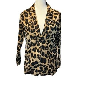 Leopard Print Blazer Jacket Women’s Small NWT Animal Print Statement